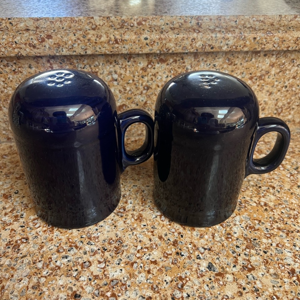 Fiesta Twilight (Deep Navy Blue) Ceramic Mug Salt & Pepper Shakers